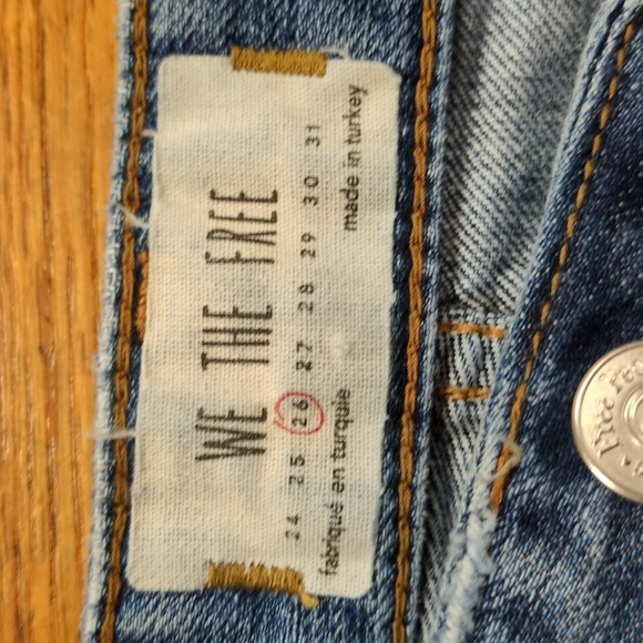 We The Free Distressed Button Fly Jeans Size 26 - Picture 5 of 12